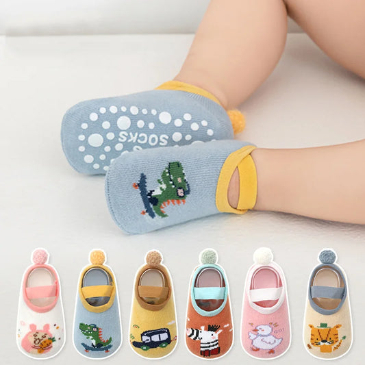 Chaussettes de printemps coordonnantes avec l'offre elles en caoutchouc pour bébé garçon et fille, tient au chaud, motif dessin animé